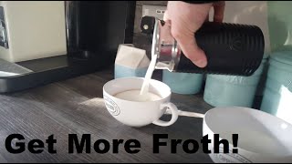 How to Get More Froth from Your Nespresso Coffee Aeroccino  Nespresso tips and help [upl. by Naoma]