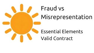 Fraud vs Misrepresentation  Other Essential Elements of a Valid Contract  CA CPT  CS amp CMA [upl. by Nossah]