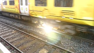 Merseyrail 507 009 making arcs at Birkdale station [upl. by Franklyn]